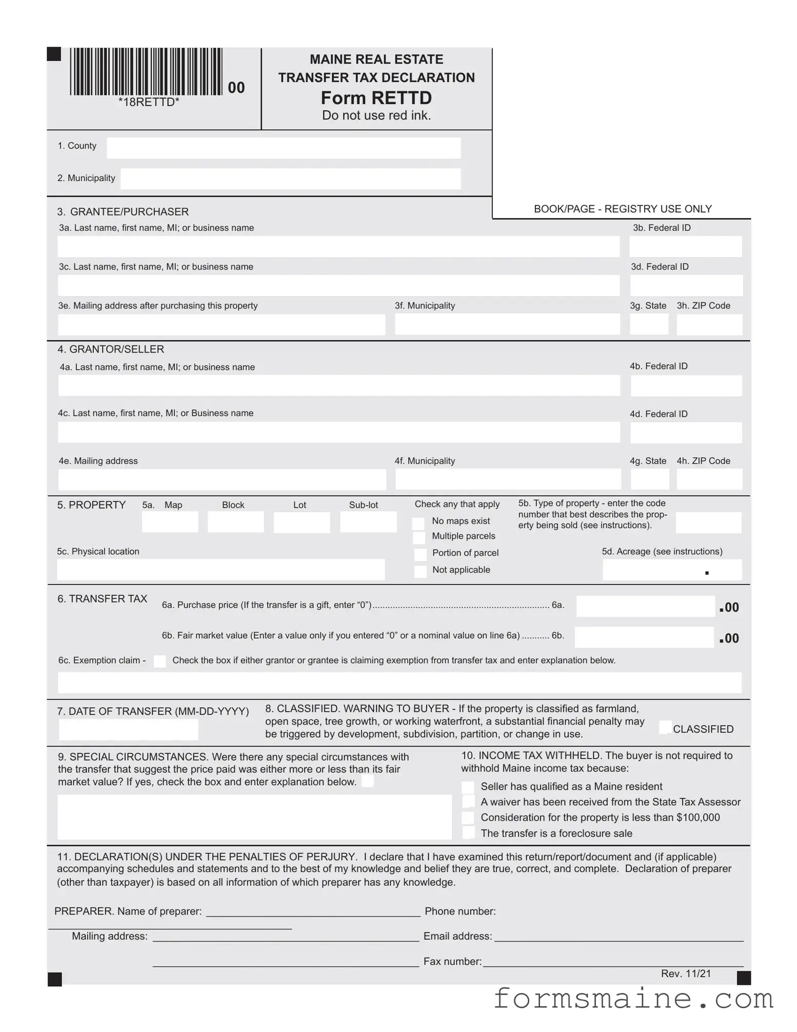 Free Maine Tax Form in PDF
